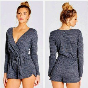 billabong The Perfect Time Romper stripe waist tie